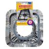 Parodi&Parodi 4pcs Gas Hob, Flame Retardant, 21.5 x 21.5 cm. Kitchen protectors, 4 aluminium sheets washable useful for cooking without soiling the stoves, 100% Italian product view 1