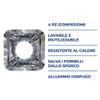 Parodi&Parodi 4pcs Gas Hob, Flame Retardant, 21.5 x 21.5 cm. Kitchen protectors, 4 aluminium sheets washable useful for cooking without soiling the stoves, 100% Italian product view 2