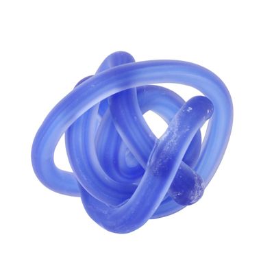 Beachcombers Glass Frosted Knot Dark Blue Coastal Beach Nautical Decor Decoration Blue