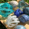 Beachcombers Glass Frosted Knot Dark Blue Coastal Beach Nautical Decor Decoration Blue view 3