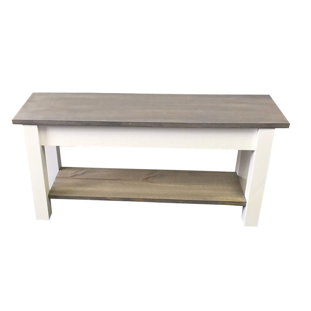 Ezekiel and Stearns Cottage Bench with Shelf (60)