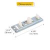 8-209-4 Bypass Floor Guide Adjustable Gray - Pack of 4 view 2
