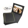 Golden State Art 50 Pack, Black with Gold Lining, Cut Corner Photo Folders for 6x8/8x10 Pictures, Perfect for Weddings, Birthdays, Christmas, Graduation, and Special Events view 3