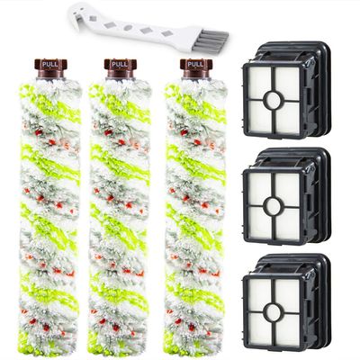 2306A,1785A Replacements Parts 3 Pack Multi Surface Pet Brush Roll 2306A and 3 Pack 1866 Vacuum Filter Compatible with Bissell CrossWave 1785 2306 2551 3888A Wet Dry Vacuum Cleaner
