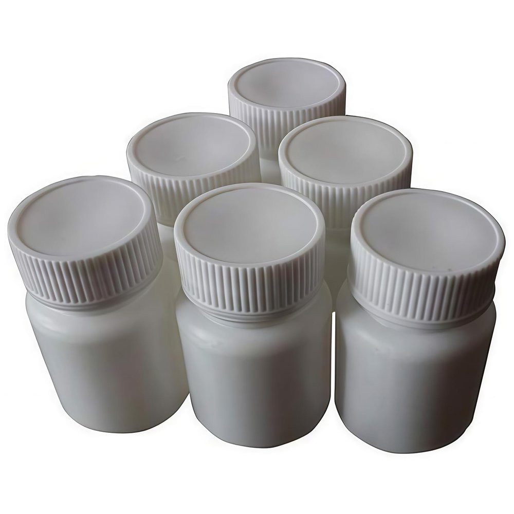 12 PCS 150 ML 5 OZ Plastic White Bottles Empty Container with Screw Cap Solid Powder Case Refillable Storage Holder Sample Jar for Dispense Different Items