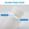 12 PCS 150 ML 5 OZ Plastic White Bottles Empty Container with Screw Cap Solid Powder Case Refillable Storage Holder Sample Jar for Dispense Different Items view 3