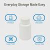 12 PCS 150 ML 5 OZ Plastic White Bottles Empty Container with Screw Cap Solid Powder Case Refillable Storage Holder Sample Jar for Dispense Different Items view 4