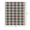 Momeni Baja Buffalo Check Area Rug, 6'7" X 9'6", Charcoal view 2