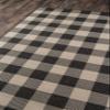 Momeni Baja Buffalo Check Area Rug, 6'7" X 9'6", Charcoal view 3