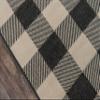 Momeni Baja Buffalo Check Area Rug, 6'7" X 9'6", Charcoal view 4