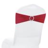 MDS Pack of 150 Spandex Chair Sashes Bows Universal fits Elastic Stretch Chair Bands Ties with Buckle Slider Bow for Wedding Decoration Spandex Slider Sashes Bow - Apple Red view 1