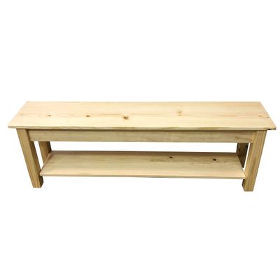 Ezekiel and Stearns Pine Wood Storage Bench with Shelf (24)