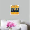The Oliver Gal Artist Co. Cities and Skylines Wall Art Canvas Prints 'Newark Luggage Tag' view 3