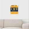 The Oliver Gal Artist Co. Cities and Skylines Wall Art Canvas Prints 'Newark Luggage Tag' view 4