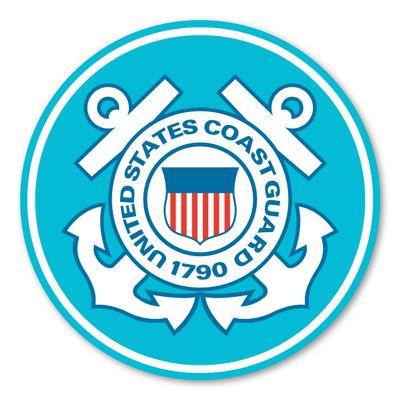 Magnet America Coast Guard Seal Magnet is 5" x 5" Made for Vehicles and Refrigerators