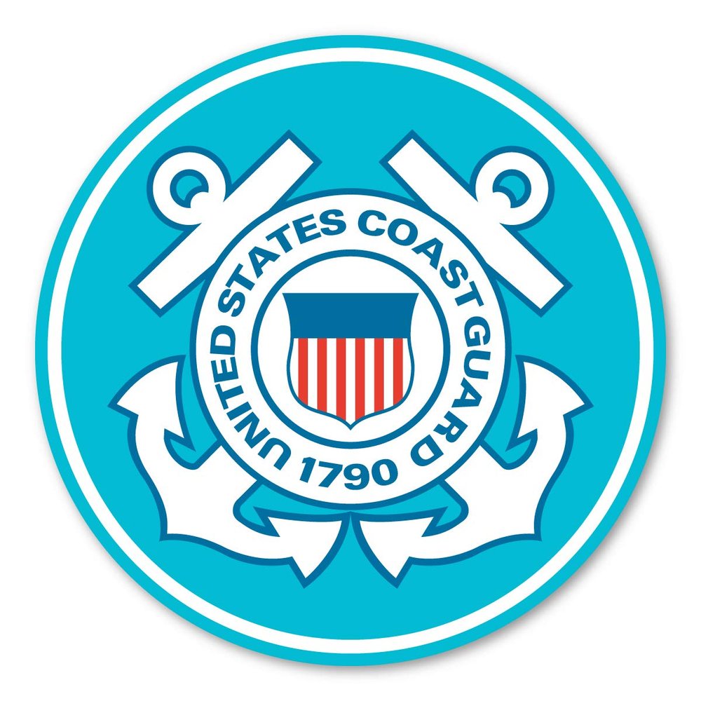 Magnet America Coast Guard Seal Magnet is 5" x 5" Made for Vehicles and Refrigerators