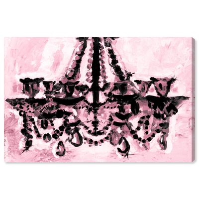 The Oliver Gal Artist Co. Fashion and Glam Wall Art Canvas Prints 'Rosa y Negro' Home Dcor 30" x 20" Pink, Black