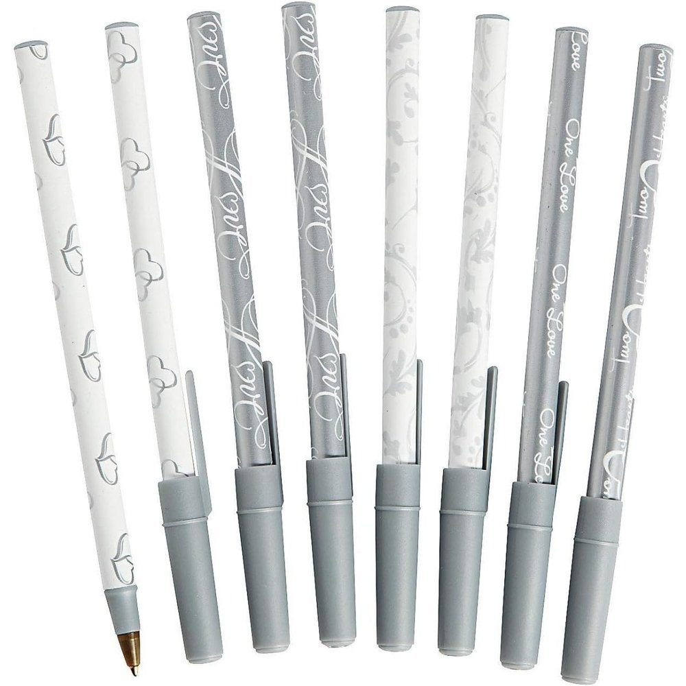 Fun Express Two Hearts Stick Pens for Wedding (bulk set of 24) Wedding Supplies