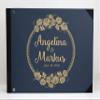 Darling Souvenir Blue Floral Wreath Wedding Guest Book Hardbound Guest Sign-in Book Guest Registry Guestbook-9 x 12 Inches view 3