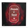 Darling Souvenir Black Frame & Blurry Rose Printed Wedding Guest Book Hardbound Cover Sign in Book Registry Scrapbook-9 x 12 Inches view 1