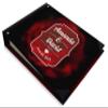 Darling Souvenir Black Frame & Blurry Rose Printed Wedding Guest Book Hardbound Cover Sign in Book Registry Scrapbook-9 x 12 Inches view 2