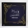 Darling Souvenir Black Victorian Frame Wedding Guestbook Hardbound Cover Printed Anniversary Wedding Guest Registry-9 x 12 Inches view 3
