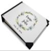 Darling Souvenir White Floral Wreath Wedding Guestbook Hardbound Cover Printed Anniversary Wedding Guest Registry-9 x 12 Inches view 2