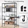 6 Tier Wire Shelving Unit Rack NSF Heavy Duty Height Adjustable Storage Shelf Metal Shelving with Wheels/Feet Levelers Garage Rack Kitchen Rack Office Rack Commercial Shelving - Black - 18x48x82 view 4
