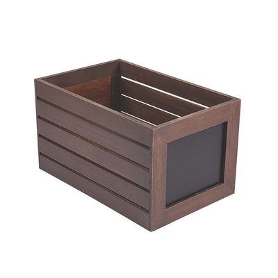 Fun Express Large Stained Wood Crate with Chalkboard Label - Home Decor - 1 Piece