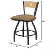 Holland Bar Stool Co. XL 830 Voltaire Swivel Bar Stool, Canter Sand view 2