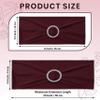 MDS Pack of 25 Spandex Chair Sashes Bow Premium Stretch Chair Cover Band with Buckle Slider Universal fits Elastic Stretch Chair Ties for Wedding Party Banquet Events Decoration - Burgundy view 2