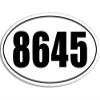 MAGNET 3x5 inch White Oval 8645 Sticker (Anti Trump Stop Impeach Resist Bumper) Magnetic vinyl bumper sticker sticks to any metal fridge, car, signs view 1