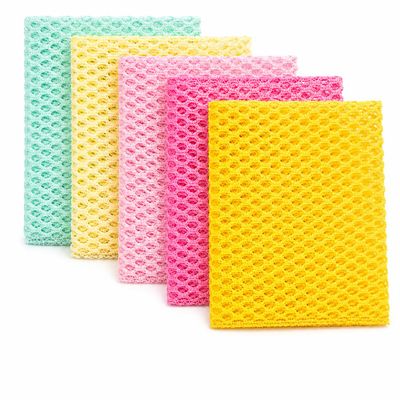 OliviaTree 5 Pack Dish Washing Net Cloths, Quick Dry Mesh Net Scourer Pads