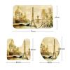 Amagical 4 Pieces Vintage Romance Memories Paris Eiffel Tower Shower Curtain Set, Bathroom Mat Set, Bathroom Mat Carpet Contour Mat Toilet Cover Waterproof Shower Curtain with 12 Hooks view 4