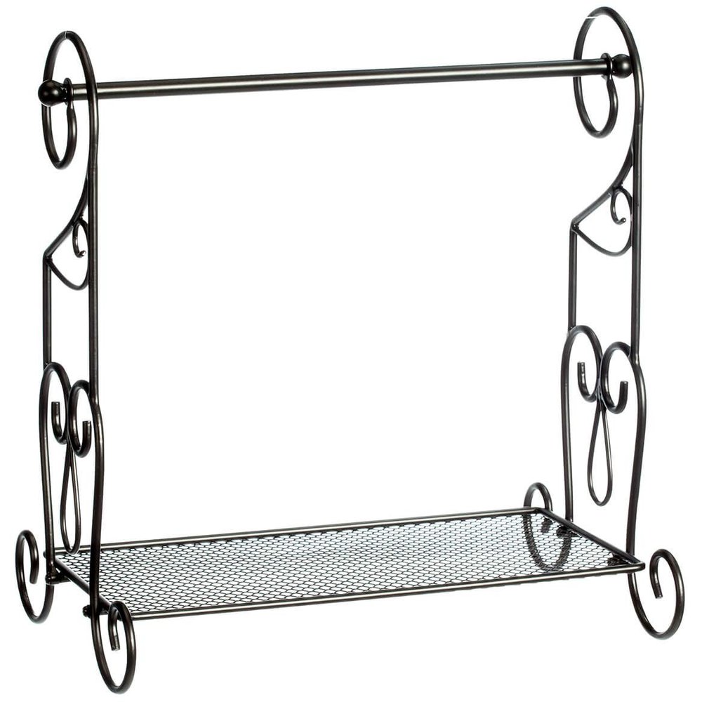 Home Marketplace Kitchen Paper Towel Rack & Organizer Stand, Black
