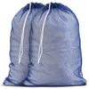 Handy Laundry Mesh XL Laundry Bags - Pack of 2 - Durable, Machine Washable with Secure Drawstring Closure - Perfect for College Dorms, Laundromats, Apartments (Blue, Large 24" x 36", 2-Pack) view 1