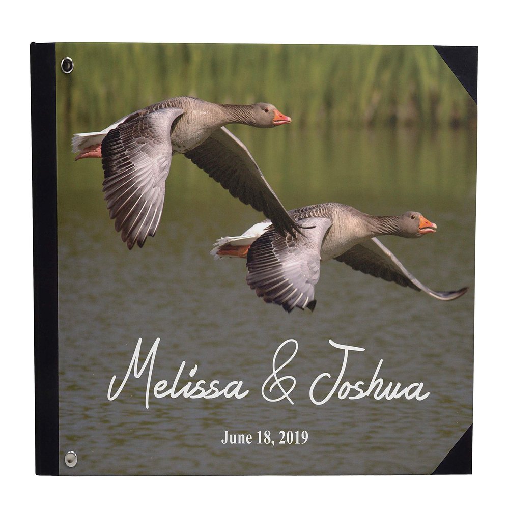 Darling Souvenir Multicolor Birds Wedding Guestbook Hardbound Cover Printed Anniversary Wedding Guest Registry-9 x 12 Inches