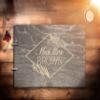 Just Customized Personalized Handmade Mr Mrs Wedding Guest Book for Bride and Groom Wood Alternative Custom Engraved Newlywed Marriage Album (Black Walnut) view 2