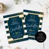 Graduation Party Invitation | Navy and Gold | Graduation Announcement | Graduation Invitation | Class of 2020 | College | High School view 2