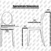 2xhome Set of 4 Louis Style Acrylic Ghost Stackable Dining Chairs, Armless Clear Transparent Oval Back Vanity Side Kitchen Chairs, Clear view 2