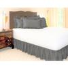 Amuze Bedding Egyptian Cotton 300 Thread Count 1 PC Tailored Single Ruffled/Dust Ruffle Bed Skirt (Elephant Grey, Queen XL, Drop Length 13 Inches) view 2