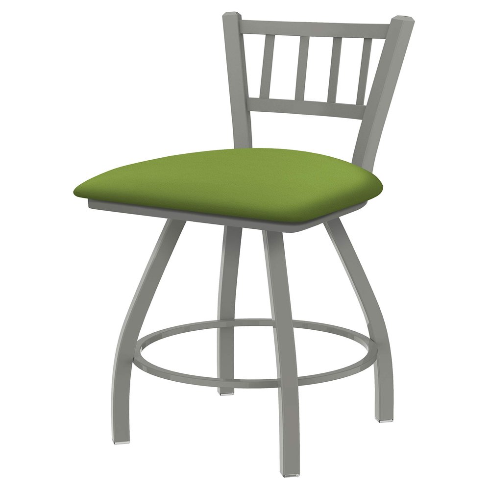 XL 810 Contessa 30" Swivel Bar Stool with Anodized Nickel Finish and Canter Kiwi Green Seat