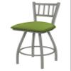 XL 810 Contessa 30" Swivel Bar Stool with Anodized Nickel Finish and Canter Kiwi Green Seat view 1