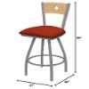 Holland Bar Stool Co. XL 830 Voltaire Swivel Bar Stool, Graph Poppy view 2