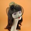 Vintage Retro Simple Hair Clip Lady's Elegant Mesh Veil Rose Flower Top Hat Costume Hair Accessory (Leopard) view 2
