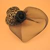 Vintage Retro Simple Hair Clip Lady's Elegant Mesh Veil Rose Flower Top Hat Costume Hair Accessory (Leopard) view 4