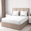 4 PC Cotton Sheets Set, 600 Thread Count 100% Egyptian Cotton, 22 Inch deep Pocket of Fitted Sheet, Long-Staple Combed Cotton Best-Bedding Sheets for Bed, White Solid, Short Queen Size. view 3