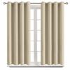 BGment Room Darkening Curtains 45 Inches Long - Grommet Thermal Insulated Drapes Window Treatment Curtains for Bedroom, 2 Panels, 52 x 45 Inch, Beige view 1