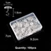 KUUQA 100 Pieces Upholstery Twist Pins Clear Heads Bed Skirt Pins for Slipcovers and Bedskirts view 2