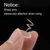 KUUQA 100 Pieces Upholstery Twist Pins Clear Heads Bed Skirt Pins for Slipcovers and Bedskirts view 4